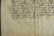 <a href='http://www.ra.ee/pargamendid/index.php/et/parchment/view?id=15967&_xr=eNpLtDK0qs60MrBOtDKBMIqtDM2slAoSi5IzclPzSvSLU0FMJaC4uZVSUWpacn5KKohnCOSG%252BDjqGRkb6BnqOTnFm5voZ4IlrJQKobQhiLawUspJzEsvTUwH6zOyUkotUbKurQUA0KQjzQ%253D%253D' target='_blank'>Ürik TLA.230.1.BD_1/iii</a>, 1441. a. </br>
Kraapimise jäljed.
Kõvera teraga kraabitsa jäljed (vaod,vöödid) pinnal on dokumenteeritud kaldvalguses.
Kraabitsaga ebaühtlaselt õhendatud kraapimise jälgedel on pärgamendi paksus keskmiselt 0,8mm.
Üle pinna pärgamendi on paksus 0,08-0,12mm