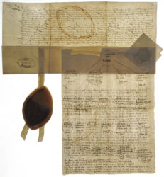 <a href='http://www.ra.ee/pargamendid/index.php/et/parchment/view?id=15582&_xr=eNpLtDK0qs60MrBOtDKBMIqtDM2slAoSi5IzclPzSvSLU0FMJaC4uZVSUWpacn5KKohnaGqlFOLjqGdkbKBnqOupZ2FqARa2UiqE0oYg2sJKKScxL700MR2sy8hKKbVEybq2FgB%252BXyMA'>Ürik TLA.230.1-i.858</a></br>
</br>
Köitmata pärgament.
Suuremõõtmeline hästisäilunud dokument koos paberil vormistatud lisadokumendiga. Pärgamendil on selgelt eristatavad murdejooned ja ja pitseri ning lisadokumendi kinnitused pärgamendi kaksikmurdele. Läbivas valguses on nähtavad vahapitseri jäljed (plekid) dokumentidel.