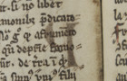 <a href='http://www.ra.ee/pargamendid/index.php/et/parchment/view?id=16980&_xr=eNoti0kOQFAQRO%252FSB%252Fg0gpSVvaULdL42JOZhJe7Ox%252Bq9ekkJGGcHPxNEn2zgGDTLattBx93b1Ck9PQGtWtupUrc4BJVFboLQN2zskL4RtPxkxxTUy9gc0ryfAKQ7Zdd1A06fIus%253D' target='_blank'>Ürik TLA.230.1.cm8</a>, 14.saj. </ br>
Äratõmme.
Meediumi ülekandumine pärgamendilehe pinnale.