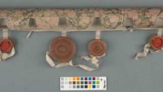 <a href='http://www.ra.ee/pargamendid/index.php/et/parchment/view?id=15808&_xr=eNoti0sOQEAQBe%252FSBxgaGZNnZeEgHdon8f%252BsxN0ZrKpeJU%252FAODuEmSD5ZANb0Cxr2Q467sGmXunpKWjVupwq9YsTUJHnhp2NDJvY2beClp%252Fs6UC9jM0hzXuKQLpTdl03VzAipw%253D%253D'>Ürik EAA.1862.1.386</a>, 1800.a.</br>
Rullis pärgament.