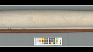 Ill. 2. Eestis seni pikim digitud rullis pärgamentürik on Rahvusarhiivis, 75 cm lai ja 232 cm pikk (1732, RA, EAA.854.1.1008a).</ br>
Ill. 2. The longest digitized roll of parchment in Estonia is in the National Archives, 75 cm wide and 232 cm long