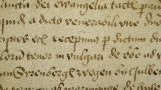 <a href='http://www.ra.ee/pargamendid/index.php/et/parchment/view?id=14431&_xr=eNpLtDK0qs60MrBOtDKBMIqtDM2slAoSi5IzclPzSvSLU0FMJaC4uZVSUWpacn5KKohnaGqlFOLjqGdkbKBnqJupZ2FoCBa2UiqE0mC%252BhZVSTmJeemliOliXkZVSaomSdW0tAIKMIxU%253D'>Ürik TLA.230.1-i.811</a>, 1484. a.</br>
Paksus tulenevalt looma vanusest
Õhuke, läbivas valguses ühtlaselt üle kogu pinna läbipaistev pärgament. See kvaliteedi tunnus on iseloomulik noorlooma nahast valmistatud pärgamendile.
Kahepoolselt lõhestatud, õhuke, noorlooma nahast valmistatud pärgament. </ br>
Thickness due to the age of the animal
Thin, transparent parchment evenly over the entire surface in transmitted light. This quality feature is characteristic of parchment made from the skin of a young animal.
A thin parchment made from the skin of a young animal, split on both sides.