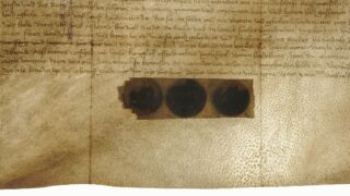 <a href='http://www.ra.ee/pargamendid/index.php/et/parchment/view?id=14604&_xr=eNoti0sOgkAQRO%252FSBxho8JdiJYkLEpfuTQdbnEQHZZqV4e46o6t6qVclYLw9ykaw%252FkEEb0BPmfrbQ4MVURNS6hnkQzRvs%252FkxpKoGnY77RFvQpNd%252BvGie7rJwVV06du3hzKui67IBvf7JKb%252FDu4RhliEfK5AaNcvyAedvLQE%253D' target='_blank' rel="noopener noreferrer">Ürik TLA.230.1.be_14/ii</a>, 1561.a.</br>
Paksuse kõikumine.
Deformeerunud alade erinev paksus on hästi nähtav läbivas valguses.