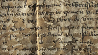 <a href='http://www.ra.ee/pargamendid/index.php/et/parchment/view?id=16279&_xr=eNotizkOgDAMBP%252FinkACImip6Cn5gAUGInEfFeLvnNWMRrsMjcMhSBnRJyt0DJp4Kdtehs1f5VG6uwUtUpdjJfSvijxTJgyU9pxTxtq3g%252Baf%252BmEC6nhodm7emwHJRul5Xq2%252FI4U%253D' target='_blank' rel="noopener">Ürik TLA.230.1-ii.277</a>, 1493. a. </ br>
Helvestumine. Irdumine.
Pärgamendi ja/või tindikirja kihiti eraldumine, kestendamine.
Tindikirja irdumise sagedaseks põhjuseks on pärgamendipinna kihiti mahakoorumine. </ br>
Flaking. Detachment.
Separation, flaking of parchment and/or ink writing.
A frequent cause of ink writing peeling off is the peeling off of the parchment surface in layers.