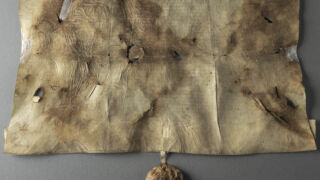 <a href='http://www.ra.ee/pargamendid/index.php/et/parchment/view?id=15136&_xr=eNoti0kOQFAQRO%252FSB%252Fi04FNWFg7SoQ2JeViJu%252FOxeq9eUgLG2cHPBOEnGzgGzbKW7aDj7m3qlJ5uQavW5VSpW8ygIs9NGlnDxr4JtPxkxwTUy9gc0ryPAKQ7Zdd1A%252FrvIg4%253D' target='_blank' rel="noopener noreferrer">Ürik EAA.957.1</a>, 1553. a. </ br>
Kokkutõmbumine.
Õhukese pärgamendi mahuline kahanemine pärgamendi degradeerumise tulemusena.